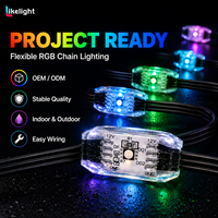 Luces de Cadena de Píxeles 3D RGB de 30x15mm DC12V GS8206 Dual SMD3535, 360 Grados, IP67 SPI, para Decoración de Interiores y Exteriores, Bares y Escenarios