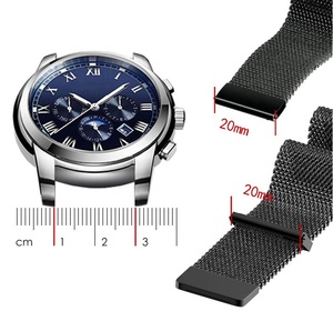 Correa de eslabones milaneses de 22 mm y 20 mm para Samsung Galaxy <span class=keywords><strong>Watch</strong></span> de 46 mm y 42 mm, Gear S3 Frontier, <span class=keywords><strong>Huawei</strong></span> <span class=keywords><strong>Watch</strong></span> <span class=keywords><strong>GT</strong></span> <span class=keywords><strong>2</strong></span>, Active <span class=keywords><strong>2</strong></span>, Amazfit Bip Band - Product Image 4