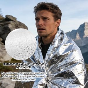 <span class=keywords><strong>Mantas</strong></span> Térmicas de Emergencia Impermeables de Tamaño Compacto, de Mylar, para Supervivencia - Product Image 3