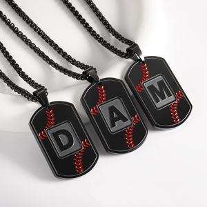 Baseball Lettre <span class=keywords><strong>Pendentif</strong></span> Collier Hommes Offre Spéciale Européen et Américain Sport Style En Acier Inoxydable <span class=keywords><strong>Militaire</strong></span> Marque <span class=keywords><strong>Pendentif</strong></span> - Product Image 1