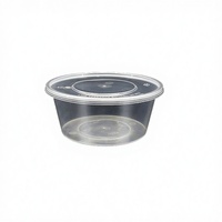 Bol en plastique PP transparent jetable avec couvercle 750 ml, récipient alimentaire rond à emporter pour usage domestique