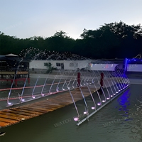 Fontaine à jets d'eau laminaires intérieure et extérieure avec effet de danse et spectacle de lumière dynamique pour hôtel, centre commercial, place publique