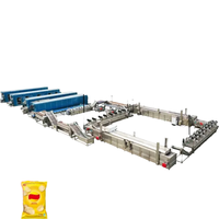 Ligne de production entièrement automatique de chips de pommes de terre, machine à frire les frites, ligne de production de frites pour en-cas
