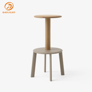 <span class=keywords><strong>Tabouret</strong></span> <span class=keywords><strong>de</strong></span> <span class=keywords><strong>bar</strong></span> moderne et minimaliste en bois massif, design à deux niveaux avec assise ronde et pieds coniques en orange chaud pour <span class=keywords><strong>bar</strong></span> et comptoir <span class=keywords><strong>de</strong></span> cuisine - Product Image 6