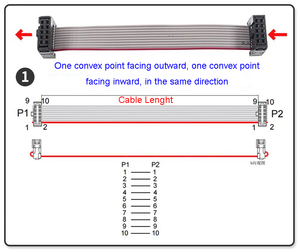 20ซม. 6P 2.54มม. สายริบบิ้นสีเทา FC สายคู่ทิศทางเดียวกันสาย <span class=keywords><strong>avr</strong></span>/<span class=keywords><strong>jtag</strong></span> - Product Image 5