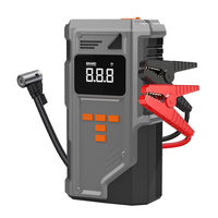 Démarreur de batterie portable avec compresseur d'air et batterie externe pour voiture, écran LCD et lumière d'urgence