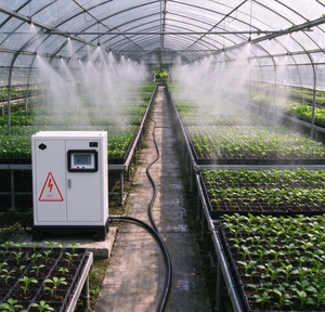 Système de brumisation haute pression, machine à brouillard pour serres et pépinières, humidification et refroidissement par pulvérisation fine - Product Image 1