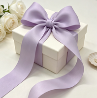 Ruban en satin mat double face de luxe à bords tissés, doux et lisse, personnalisé pour cadeaux, gâteaux, fleurs, vêtements, décorations de fête, artisanat DIY