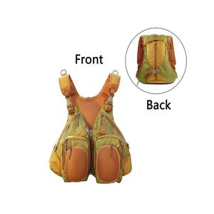 Gilet de pêche à la mouche respirant pour hommes, imprimé camouflage, multi-poches, pour la chasse, la randonnée, les voyages, la photographie - Product Image 1