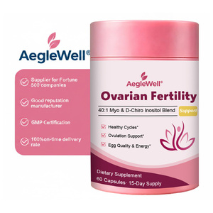 AegleWell OEM Capsules d'Inositol pour la Fertilité Ovarienne 40:1 Myo D-Chiro <span class=keywords><strong>Cycle</strong></span> Ovulation Qualité des Ovules Soutien Prénatal Usine GMP - Product Image 1