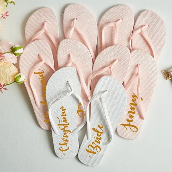 Wholesale custom designer luxury sublimation eva pvc white wedding beach flip flop slippers for men women