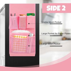 Organizador para Mini Refrigerador, Accesorios Esenciales para Dormitorios, Cubierta Antipolvo con 14 Bolsillos para la Mayoría de los Refrigeradores Domésticos, Organizador Colgante Mini Caddy - Product Image 6