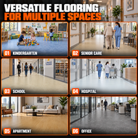 Schallabsorbierender Vinyl-Bodenbelag für Kinos, Auditorien, Theater, Filmhallen, Sitzreihen, Flure, Niedriger Schallwiderstand, Langlebige 5mm Vinyl-Bodenrolle