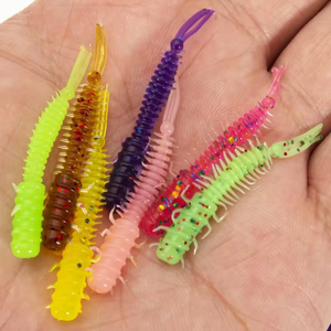T-Bait Weihai Vente en gros Leurres souples artificiels de 4,5 cm pour la pêche à la perche, au marlin, au tilapia et en rivières, en plastique souple - Product Image 2