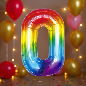 Party Love Number <b>Balloon</b> 100cm Multicolor Foil Metallic Birthday Party <b>Decorations</b> Kids Celebration Supplies - Product Image 2
