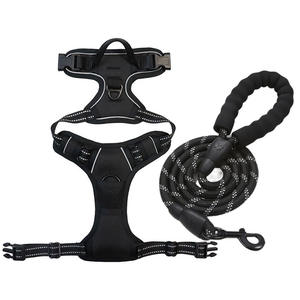 대형견용 패딩 처리된 버튼 잠금 리본 장식 폴리에스터 소재 가슴줄 - 공장 도매 애완용품 - Product Image 6