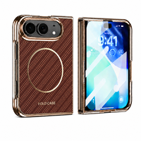 Étui magnétique antichoc de style professionnel avec protection d'écran avant pour iPhone Duo Fold 18 DUO