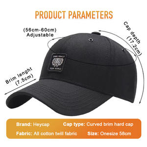 Gorra Personalizada para Hombre con Parte Superior Ajustable, Bordado de Retazos, Estilo Moderno y Genial, Gorras de Béisbol Personalizadas con Corona Profunda - Product Image 2