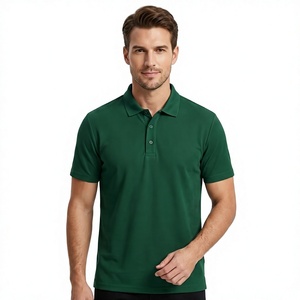 Camiseta Polo de Manga Corta para Hombre, 100% Algodón, Transpirable, Estilo Casual, Corte Regular, Color Sólido, Diseño Tejido - Product Image 1