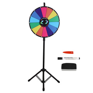 Dry Erase Prize Wheel Accept Customization Wheel Graphics Lucky 24 Inch Spin Tripod Prize Wheel of Fortune