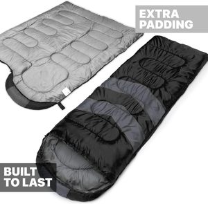 Sac de couchage léger et compact pour adultes et enfants de 10 à 12 ans, imperméable, rembourré en polyester, pour le camping, la randonnée et les voyages en sac à dos par temps froid - Product Image 3