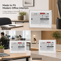Calendrier numérique intelligent Kylendar en acrylique transparent avec affichage WiFi de la date, de l'heure et de l'heure météo pour bureau moderne