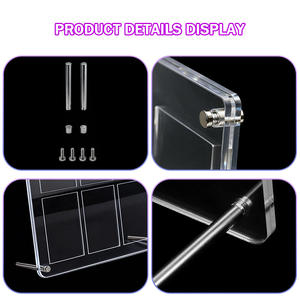 Cadre <span class=keywords><strong>photo</strong></span> en acrylique à 6 grilles très vendu - Support d'affichage transparent pour photos de célébrités, décoration intérieure et cadeau - Product Image 6