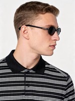 Cardigan fin de style vintage pour homme, pull polo tricoté rayé à boutons, idéal pour les vacances à la plage, les voyages et les soirées