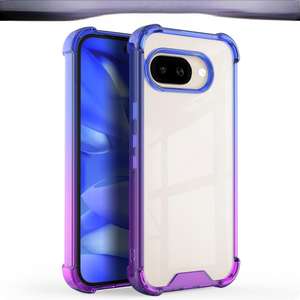 Funda transparente compatible con Google Pixel 9 Pro XL, protección contra caídas en las cuatro esquinas para Google Pixel 9A, funda degradada de dos tonos. - Product Image 4