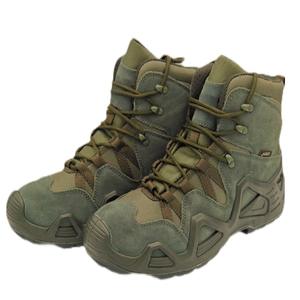 Bottes de combat tactique en cuir grain de jungle Coyote personnalisées en stock pour la chasse en plein air pour hommes - Product Image 5