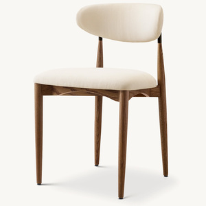 Chaise de salle à manger en bois massif de style américain RH personnalisée par Rhoohill, chaise de restaurant moderne et simple en <span class=keywords><strong>tissu</strong></span> - Product Image 5