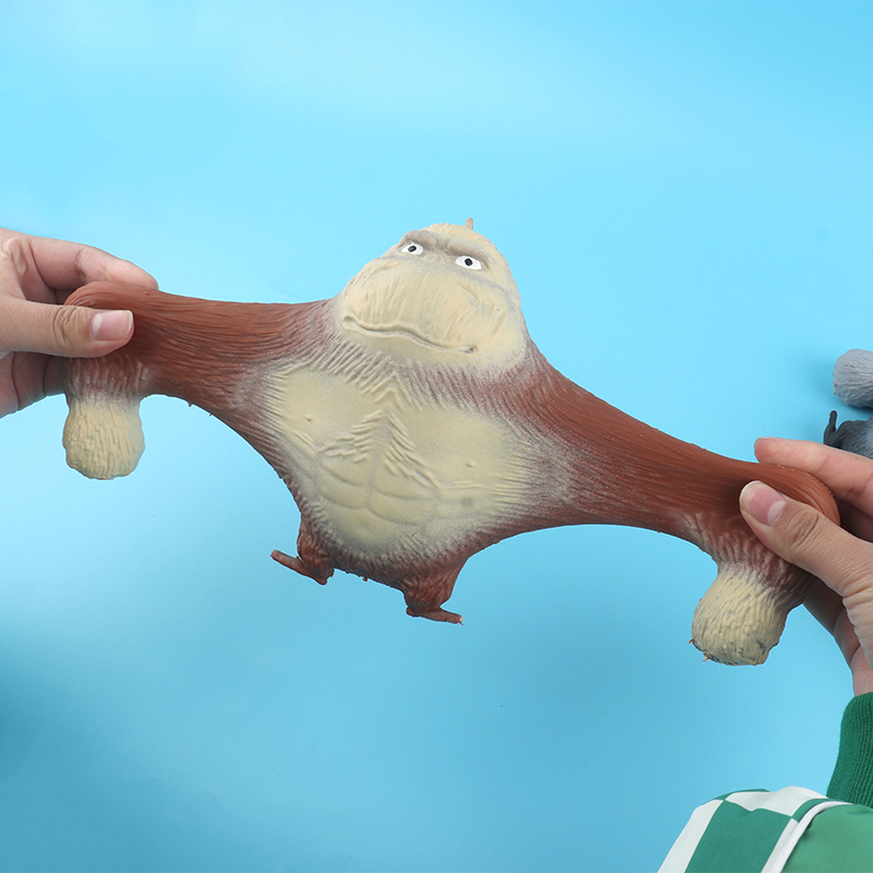 Большая скручивающая тянущаяся изгибающаяся эластичная фигурка гориллы для детей, наполненная песком, большая игрушка-обезьяна