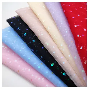 Guangzhou Supplier Free Sample Sparkle Sequins Tulle Textile Children's Skirt Fashion Fabric