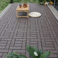 Carreaux de terrasse à emboîtement WPC Jardin Patio Balcon Composite Sol 30x30cm