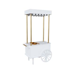 Gerobak Display Minuman Champagne PVC Putih untuk Dekorasi Pernikahan, Gerobak Champagne Beroda - Product Image 2