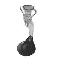 Aérateur de vin avec support de tour, verseur de décanteur de vin professionnel de luxe avec dispositif d'aération unique pour une saveur améliorée
