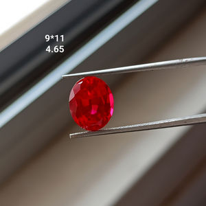 Rubí Cultivado en Laboratorio, Corte Ovalado, Gema Suelta, Rojo Intenso, Calidad Premium, Piedra Sintética para Joyería, Hecho a Mano - Product Image 1