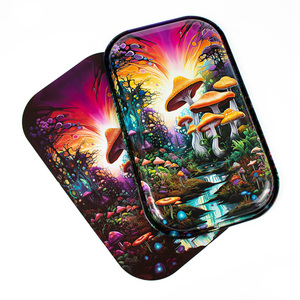 Wholesale Custom Metal 27x16cm Smoking Cigarettes <strong>Tray</strong> <strong>RAW</strong> Metal Rolling <strong>Tray</strong> - Product Image 4