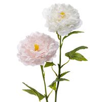 Bunga Peony Buatan dari Lateks Sentuhan Nyata Berkualitas Tinggi, Batang Tunggal Merah Putih, untuk Dekorasi Vas Dalam Ruangan Rumah.