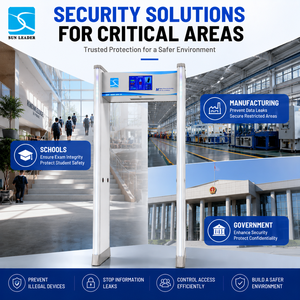 SUNLEADER Équipement de sécurité pour le contrôle d'accès, Scanner corporel multi-zones, Système d'entrée avec détection haute sensibilité, Écran LED 10 pouces, Alarme - Product Image 5