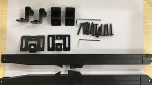 Bypass qbd002 sắt màu đen hoặc vàng trượt Bifold Barn Door phần cứng Kit có hoặc không có đệm cho cửa gỗ - Product Image 4