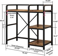 Meuble de rangement moderne en fer, réglable en hauteur, 3 niveaux, peu encombrant, étanche, pour maison, hôtel, appartement, chambre, salle de bain, machine à laver