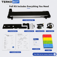 Kit Sabuk Konveyor Mini DT-AC-CB070-02E dengan Sensor Jarak Warna untuk Pelatihan Otomasi STEM Lengan Robot Edukasi Desktop