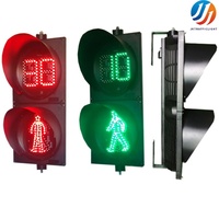 Feu de signalisation piétonnier 200 mm Semaforo conforme CE, à LED écoénergétique avec minuteur