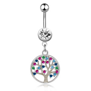 Gaby pink butterfly belly rings acciaio inossidabile placcato argento <span class=keywords><strong>piercing</strong></span> all'<span class=keywords><strong>ombelico</strong></span> anello <span class=keywords><strong>piercing</strong></span> gioielli all'ingrosso - Product Image 6