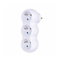 Adaptateur de prise de type français Pheiyon, 3 prises, 16A, 230V, 3680W, avec protection enfant, CE RoHS, pour usage résidentiel en Europe, IP20, OEM ODM