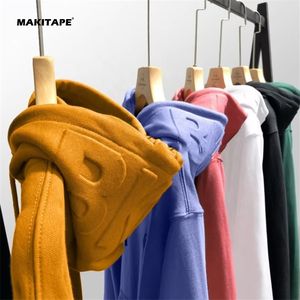 Sweat à capuche unisexe personnalisé OEM imprimé en 3D en coton molletonné gaufré coupe-vent écologique lourd pour l'automne - Product Image 1