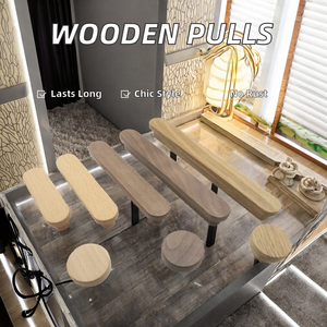 Offre Spéciale – Poignées de Meuble en Bois Ajustables au Design Moderne, en Hêtre et Noyer, pour Portes de Placard, Meubles de Salle à Manger et Tiroirs de Commodes - Product Image 3