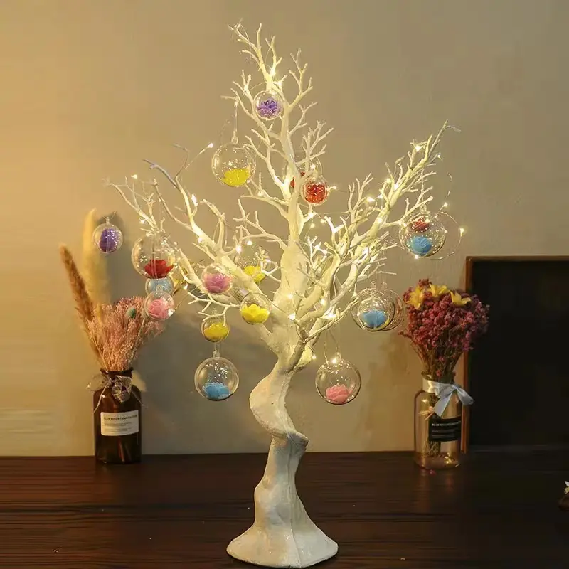 シンプルな装飾人工プラスチック白いクリスマスツリーの枯れ枝を作る