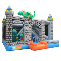 Maison de saut gonflable personnalisée, château gonflable de haute qualité avec dragon moonwalk, à vendre